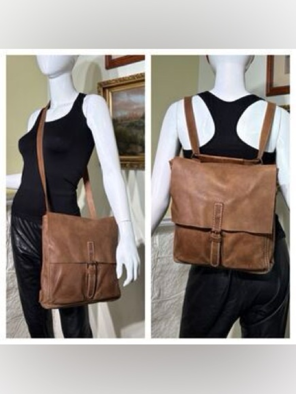 Roots Raiders Convertible Backpack Tribe Leather